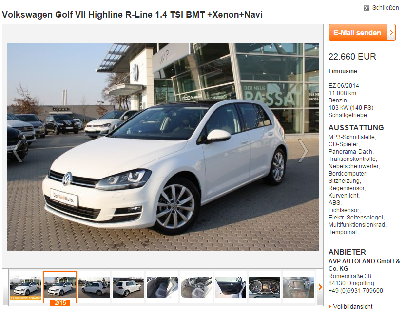 VW Golf Duitsland